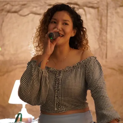 A photo capturing a moment of pure joy while singing. As your karaoke jockey, I don't just play songs; I sing with you, hype you up, and make sure you feel like a star.