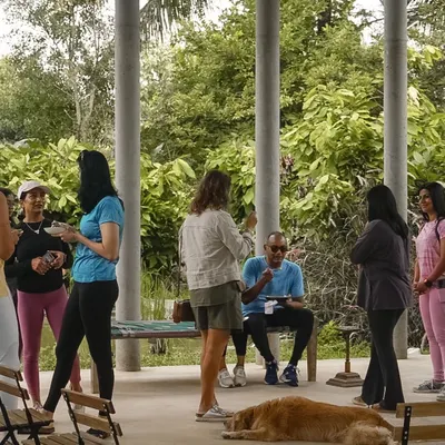 A glimpse from one of our wellness retreats. We started the day with conversations over breakfast, creating a warm and welcoming atmosphere for all participants.