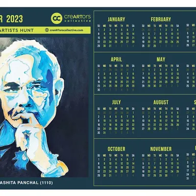 It was a proud moment to see my portrait featured in this 2023 calendar after being selected from over 1500 artists. This recognition inspires me to keep creating and sharing my art.
