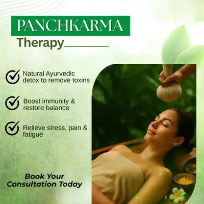 Our Panchakarma therapy is a natural Ayurvedic detox designed to remove toxins from your system. It helps boost immunity, restore balance, and relieve stress, pain, and fatigue, leaving you feeling lighter and clearer.