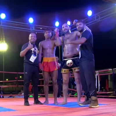 And the undisputed champion is Sakkun Tickoo. This is the moment of victory after a grueling five-round war for the IAKO Pro Belt.