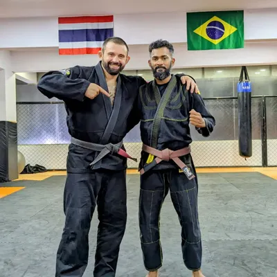 The moment I was awarded my brown belt. This was the culmination of a grueling 12-day practical exam that tested every aspect of my Jiu-Jitsu.