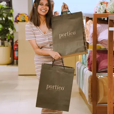 A successful shopping day at the Portico New York store. I love collaborating with home decor brands that value quality and style.