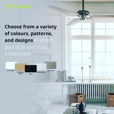 Match your smart switches to your personal style. We offer a variety of colors and finishes, including Ivory White, Bold Beige Matte, Black, Global Silver, and Galaxy Grey, allowing you to make a design statement that complements your decor.