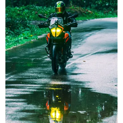 An example of my automotive and motorsport photography. I used the wet road in Goa to create this striking reflection of a KTM 390 Adventure, blending speed with artistic composition. This was shot with a Nikon D750.