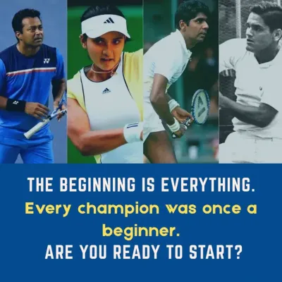 Every champion was once a beginner. Tennis legends like Leander Paes and Sania Mirza started on local courts, just like ours. I believe the beginning is everything, and we are here to help you start your journey.