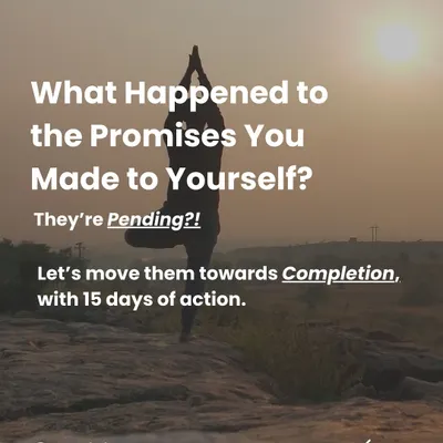 What happened to the promises you made to yourself? Join our 15-Day Yoga Discipline Challenge to move them towards completion with 45 minutes of guided yoga every morning.