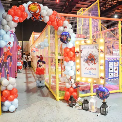 A birthday party swings into action with a super Spiderman theme. I love creating custom setups with balloon arches and welcome signs to make the day extra special.