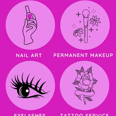 Here’s a quick look at all the services I offer to make you feel your best. From detailed nail art and flawless eyelash extensions to permanent makeup and unique tattoo designs, I’ve got you covered.