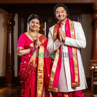 A beautiful portrait of Shreyas and Deepti Talpade from their Ganesh Chaturthi shoot. I styled them in coordinated traditional attire that reflects both elegance and devotion.