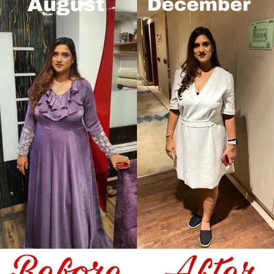 Another incredible online transformation. This student achieved a stunning 8-10 kg weight loss and a 13-15 inch loss through her consistency and determination in our classes. Her hard work truly paid off.
