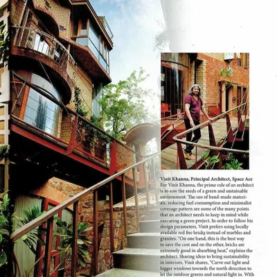 A feature in Ideal Home and Garden magazine that focused on my role in "sowing the seeds of a green environment." The article highlights the use of hand-made materials and bioclimatic design principles to create sustainable homes.