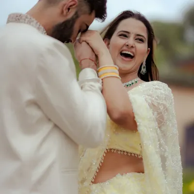 A candid moment of pure joy during a pre-wedding shoot. My aim is to make you feel so comfortable that you forget the camera is even there.