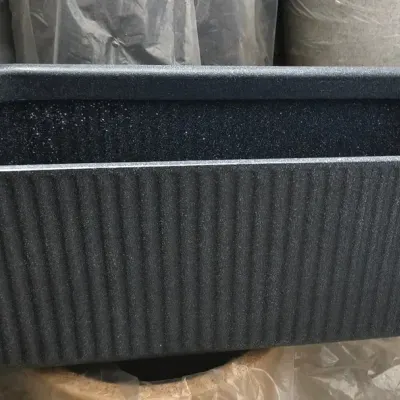 This is our Fiber-Reinforced Plastic (FRP) planter box. It's lightweight, extremely durable, and resistant to weather, making it a perfect choice for both indoor and outdoor gardens that require a modern, long-lasting solution.
