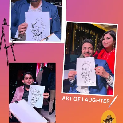 A collage of fun moments from an event in Kasol, where I had the pleasure of sketching many happy guests.