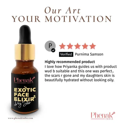 This five-star review for my Exotic Face Elixir means the world to me. I love guiding my clients to the perfect products for their needs. It's wonderful to hear that this client's scars are gone and her daughter's skin is beautifully hydrated without looking oily.
