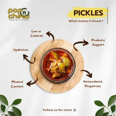 Are pickles healthy? This graphic breaks down the benefits, from being low in calories and providing probiotic support to their antioxidant properties and mineral content.