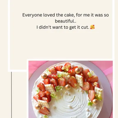 It's the highest compliment when someone says a cake is too beautiful to cut. I'm so glad this fresh strawberry cake was loved so much.