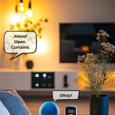 Why move when Alexa can do it for you? With our voice assistant integration, you can open or close your curtains without ever leaving the couch.
