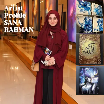 Our Artist Profile Series featuring Sana Rahman, an upcoming artist whose creativity is expressed across acrylic, resin, and abstract art. We are excited to support her journey.