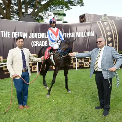 The champion 'Time and Tide' after winning The Chief Minister's Cup.