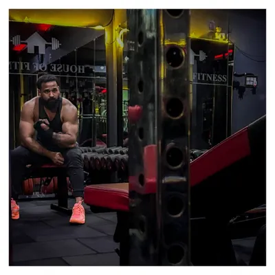 It's the difference between now and "that day". A moment of reflection and focus on a bench at House of Fitness.