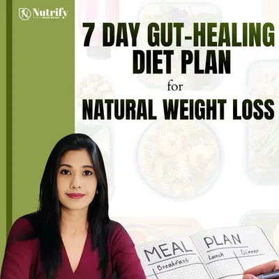 This is the cover of my 7-Day Gut Healing Diet Plan, designed for natural weight loss. A healthy gut is the foundation for better digestion, immunity, and mood, and this plan is your first step towards transforming your health from the inside out.