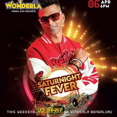 The official announcement for my 'Saturnight Fever' gig at Wonderla Bengaluru. I was ready to light up the park and turn it into a dance floor.