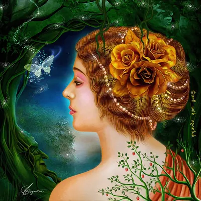 This is a fantasy piece I drew about 8 years ago when I was first learning digital painting. It shows my early interest in creating magical worlds with characters, glowing butterflies, and enchanted forests.