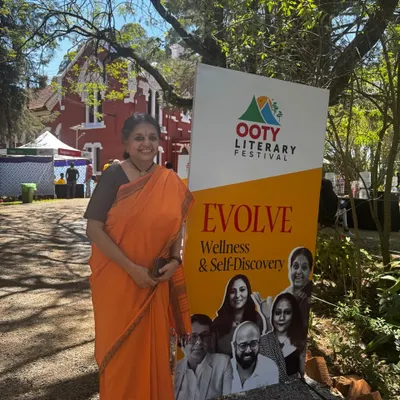 At the Ooty Literary Festival, where I spoke on how narratives shape our belief systems. It was a joy to share the transformative power of storytelling with such a curious audience.