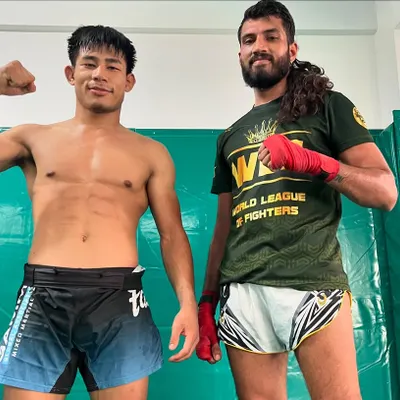 Two of our Muay Thai specialists after a tough sparring session. Iron sharpens iron.