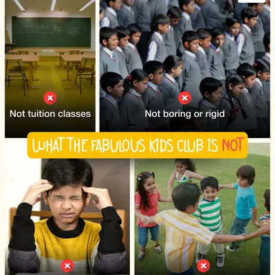 It's important to know what we are not. We avoid rigid structures and rote learning to create an environment where children are excited to learn and participate.
