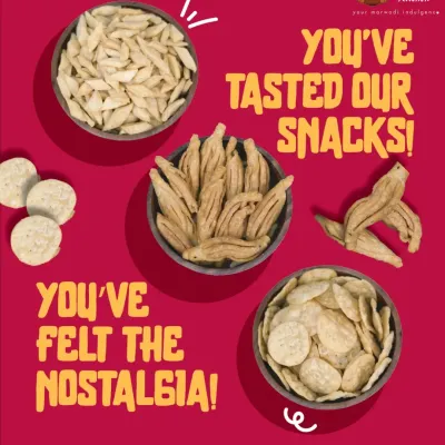You've tasted our snacks and felt the nostalgia. This image showcases a variety of our signature savoury items, inviting you to meet the woman who makes them all possible, Dadisaa.