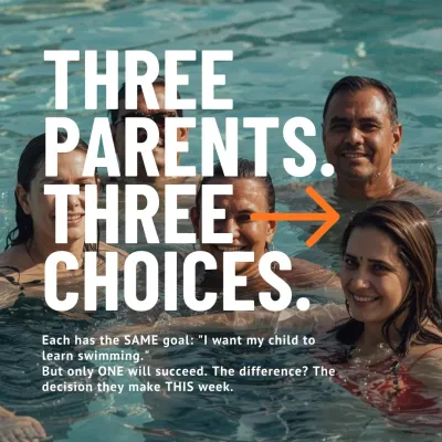 Three parents, one goal: for their child to learn to swim. But only one will succeed based on the decision they make this week.