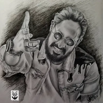 My pencil sketch of Indian rapper Emiway Bantai. I captured his signature "finger gun" pose and energetic vibe using dynamic shading in charcoal.