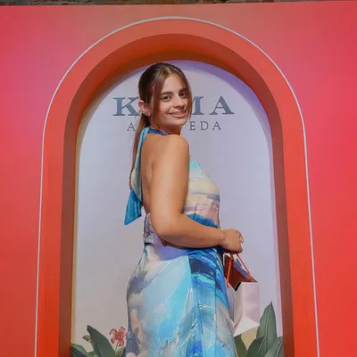 Feeling like a walking wave in this dress at the Kama Ayurveda event. It's all about finding outfits that make you feel joyful and confident.