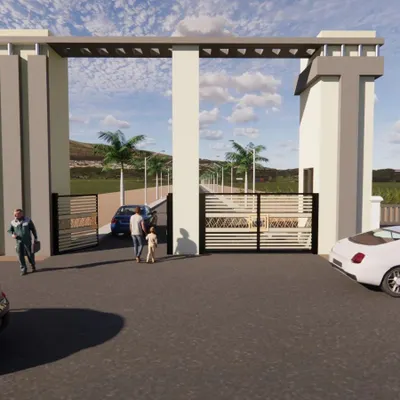 A 3D render is the first step in visualizing the final outcome. For this layout in Dodbalapur, Bangalore, I designed a modern and welcoming entrance arch and gate, giving the client a clear picture of the project's aesthetic.