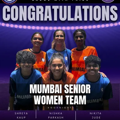 Six of our Knights selected to represent the Mumbai Senior Women's Team. We are proud to see them wear the city's badge with pride.