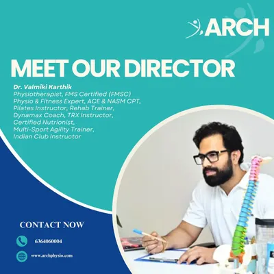 Meet our director, Valmiki Karthik. With certifications in FMS, Pilates, TRX, and more, I lead our team with a deep commitment to evidence-based practice and holistic client care.