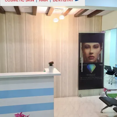 Welcome to Aesthetic+ Clinic. We have designed our space to be clean, modern, and comfortable, ensuring you feel at ease from the moment you walk in. Our front desk is ready to assist you with scheduling for our comprehensive cosmetic skin, hair, and dentistry services.