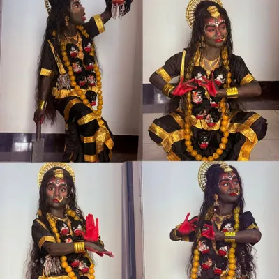 Our proud student Japreen Kaur, a 2nd class student, performing as Kaali Mata. We choreographed this powerful piece that won her the 1st prize in her school competition for the third time in a row.