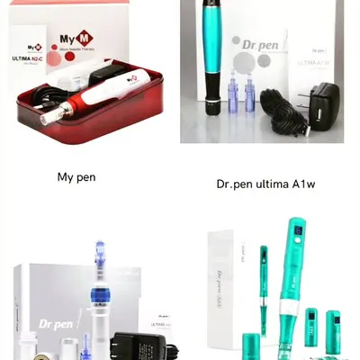 We can source a range of microneedling pens for your dermatology or cosmetic practice. This image shows a selection of available models, including the My M and various Dr. Pen devices, to cater to different preferences and budgets.