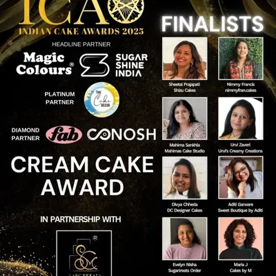 I was so proud to be listed among such talented bakers as a finalist for the Cream Cake Award at the Indian Cake Awards 2023. It was an incredible honor.