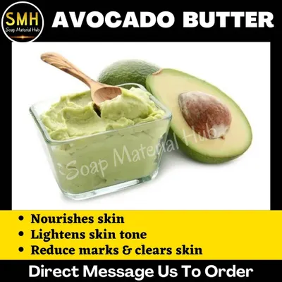 This is our cosmetic grade Avocado Butter, a fantastic natural ingredient for your soaps and lotions. It's rich and nourishing, perfect for creating products that help lighten skin tone and clear marks. We ensure all our butters are pure and skin safe.