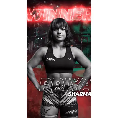We congratulate our client, Priya "The Catwoman" Sharma, on her victory at MFN 10 in Dubai. This winner's poster captures the strength and determination that we are proud to support.