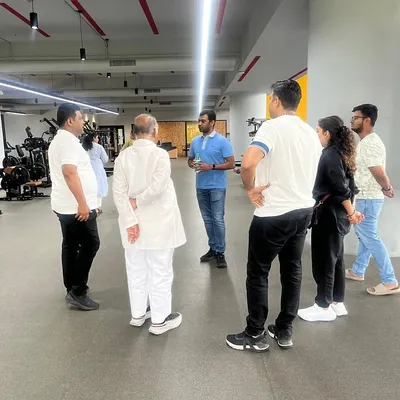 Our leadership team discusses our sports science approach with distinguished guests in our High Performance Center. These collaborations are key to our mission of advancing Indian sports.