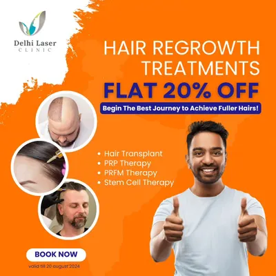 We frequently run seasonal promotions, like this Independence Day offer. Keep an eye out for discounts on our hair loss therapies, including PRP, PRFM, and Stem Cell Therapy, to start your journey to fuller hair.