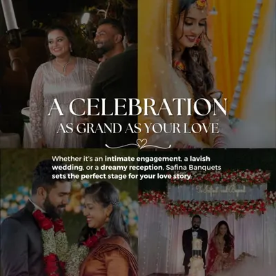 A celebration as grand as your love. This collage showcases beautiful moments from different weddings, from the engagement to the reception.