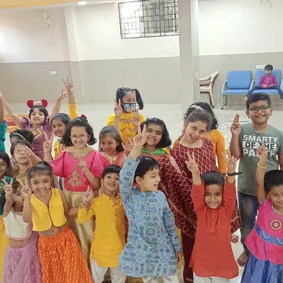 A beautiful and colourful day with my super enthu bacchas! This group photo from our summer camp captures the vibrant, happy spirit of our sessions.