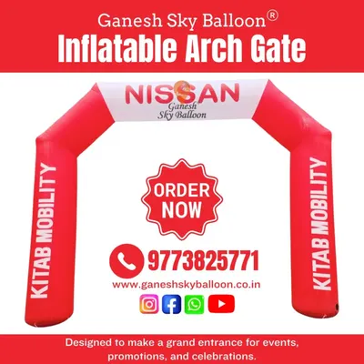 A custom-branded inflatable archway we created for Nissan Mobility. This arch is designed to make a grand entrance at corporate events, trade shows, or race sponsorships.